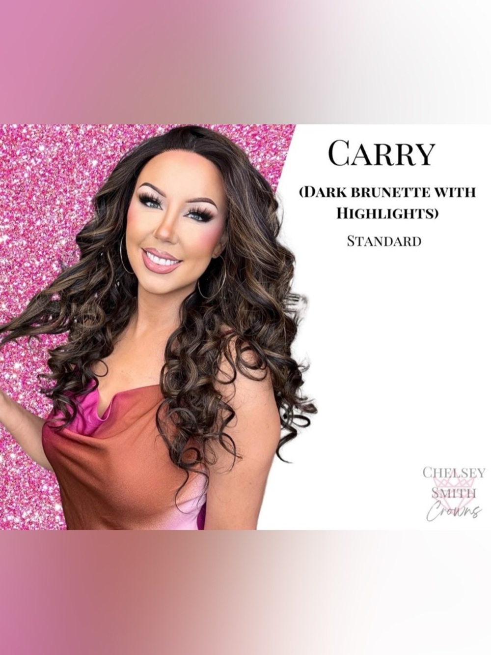 Carry Wig - Dark Brunette with Highlights by CSC